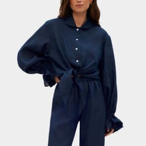 SLEEPER Rumba Linen Lounge Blouse